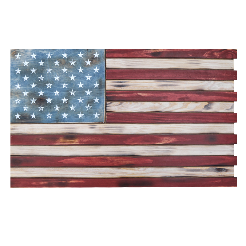 American Flag - Wooden Flag Color (No Box)