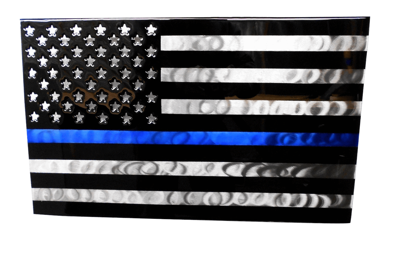 Molten Metal Sign - New Thin Blue Line