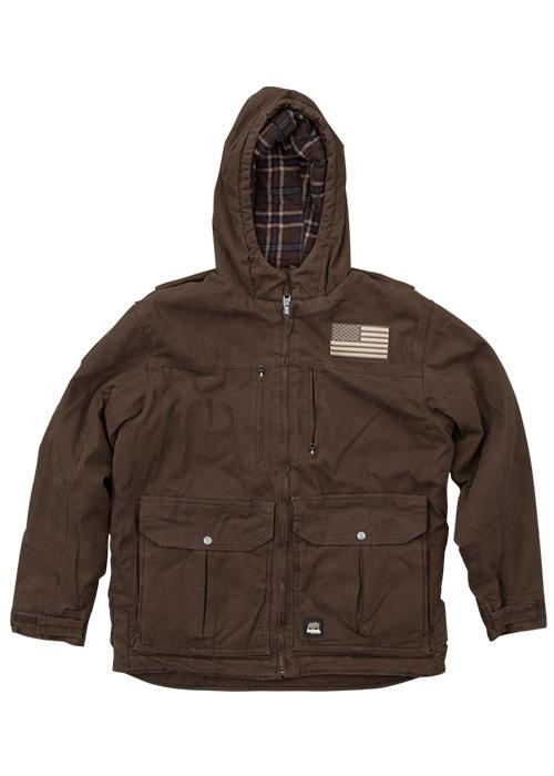 Hooded Twill Concealed Carry Jacket