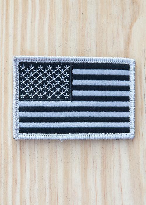 Black and White American Flag Patch