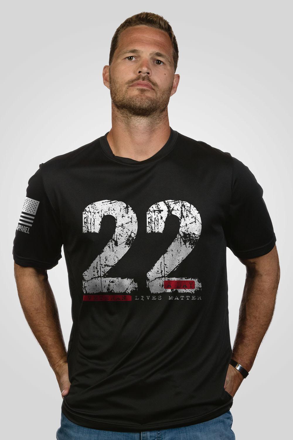 Mens Moisture Wicking T-Shirt - 22 A Day