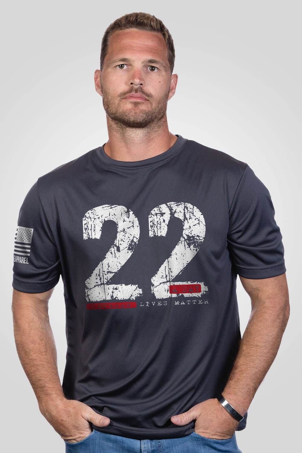 Mens Moisture Wicking T-Shirt - 22 A Day