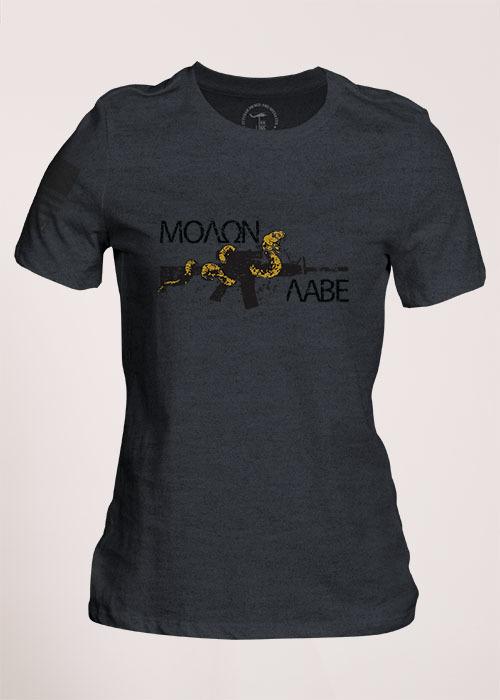 Women's Relaxed Fit T-Shirt ‰ÛÒ Molon Labe Snake