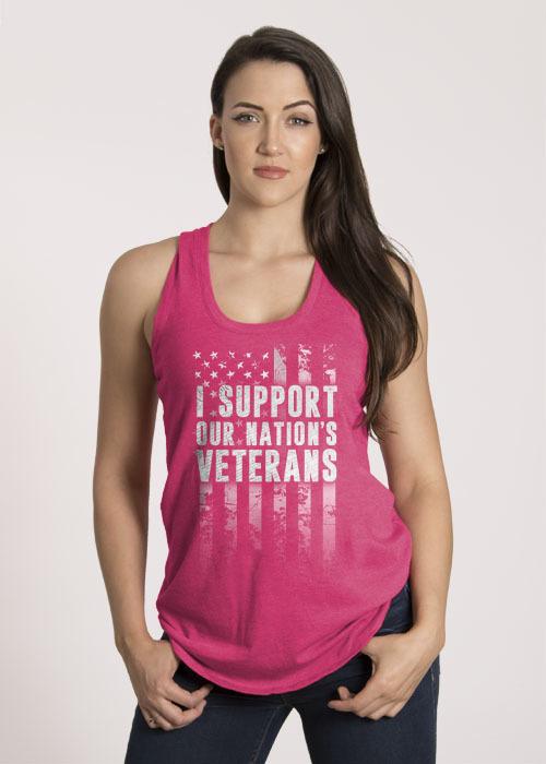 Women's Racerback Tank - Support Our Veterans