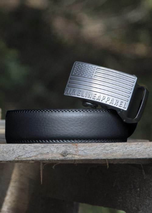 Leather Belt - American Flag