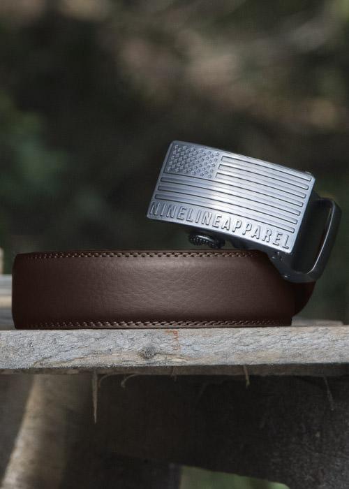 Leather Belt - American Flag