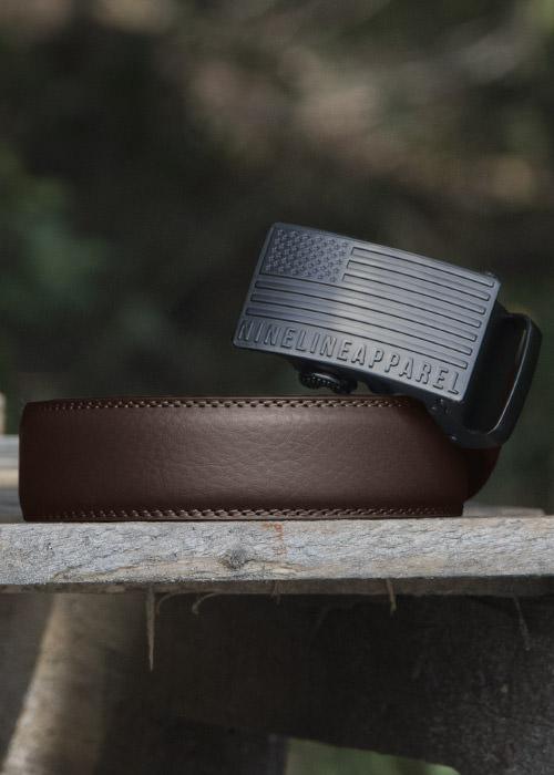 Leather Belt - American Flag