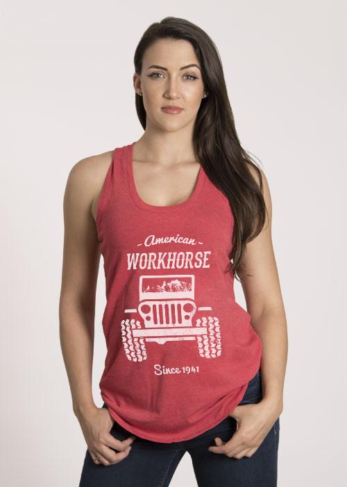 Women's Racerback Tank - American Workhorse