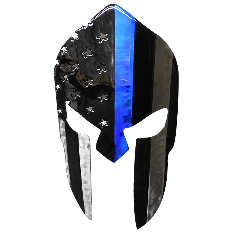 Molten Metal Sign - Thin Blue Line Spartan