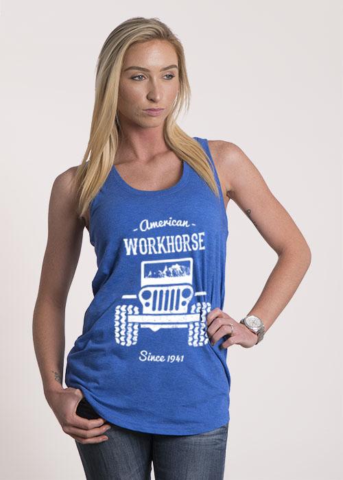 Women's Racerback Tank - American Workhorse