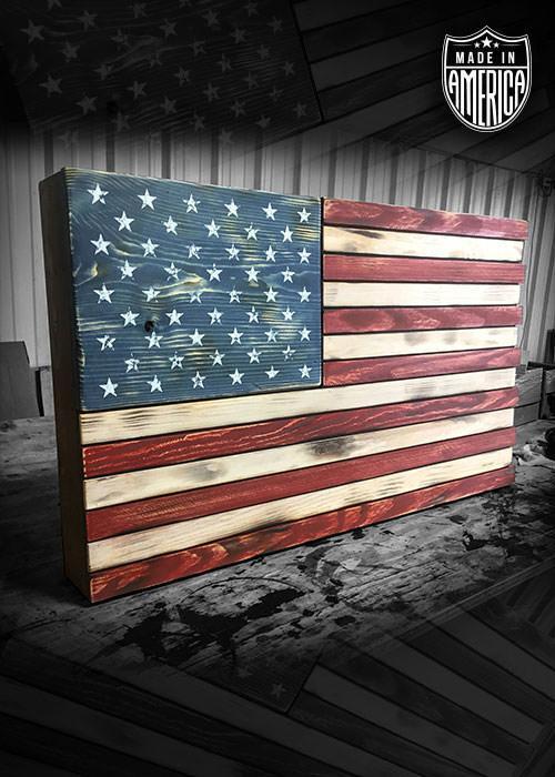 American Flag - Wooden Sign Color