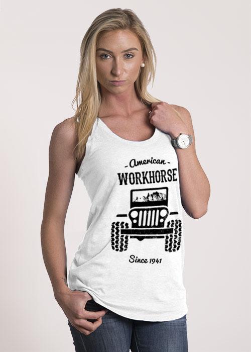Women's Racerback Tank - American Workhorse