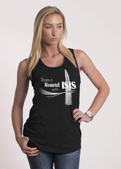 Women's Racerback Tank - Share a Round with ISIS