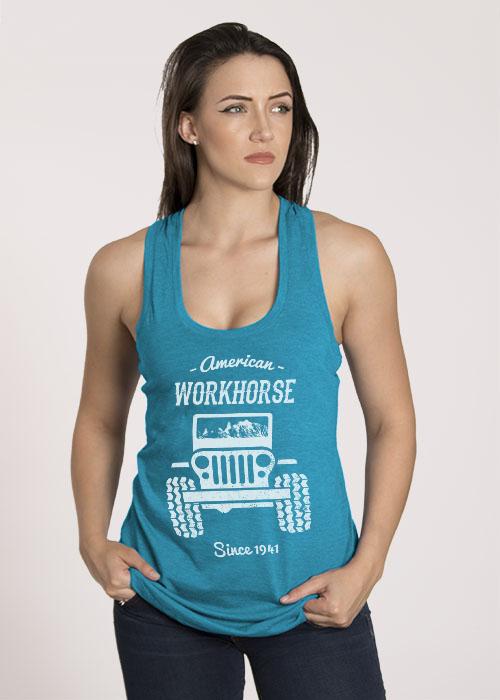 Women's Racerback Tank - American Workhorse