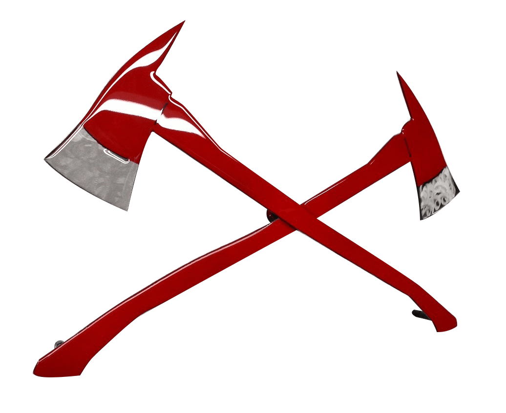 Molten Metal Sign - Crossed Fire Axes