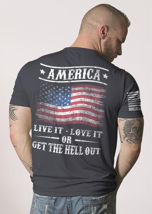 Mens Moisture Wicking T-Shirt - Get The Hell Out