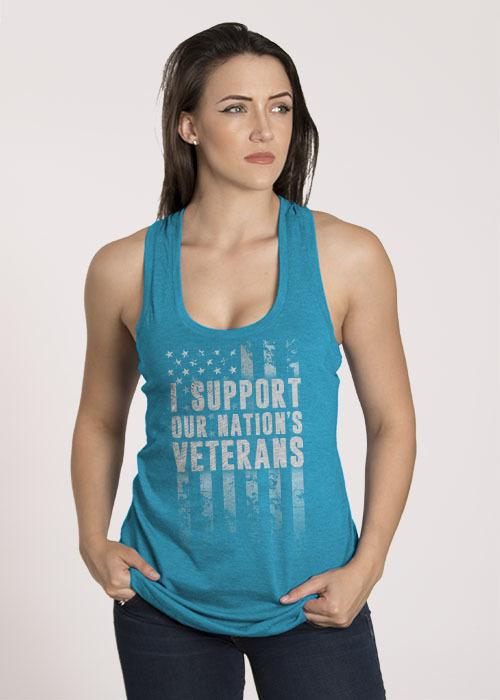 Women's Racerback Tank - Support Our Veterans