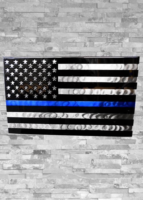Molten Metal Sign - New Thin Blue Line