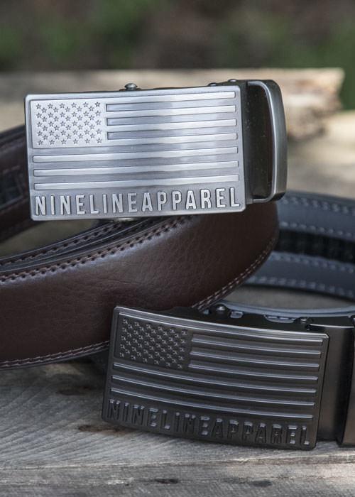 Leather Belt - American Flag
