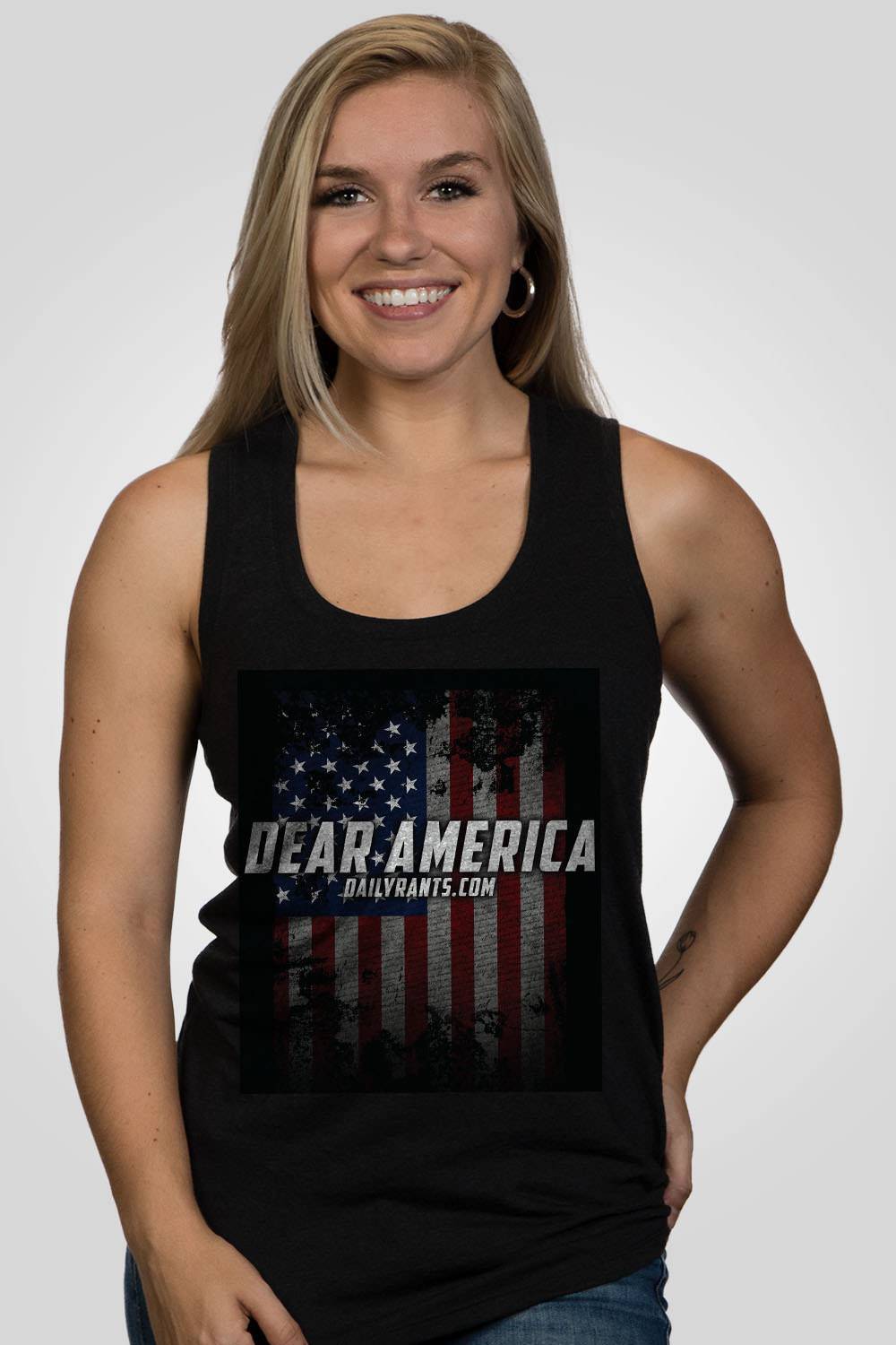 Women's Racerback Tank - Dear America