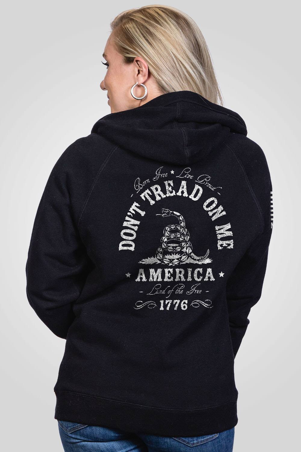 Women's V-Neck Hoodie - Don't Tread on Me