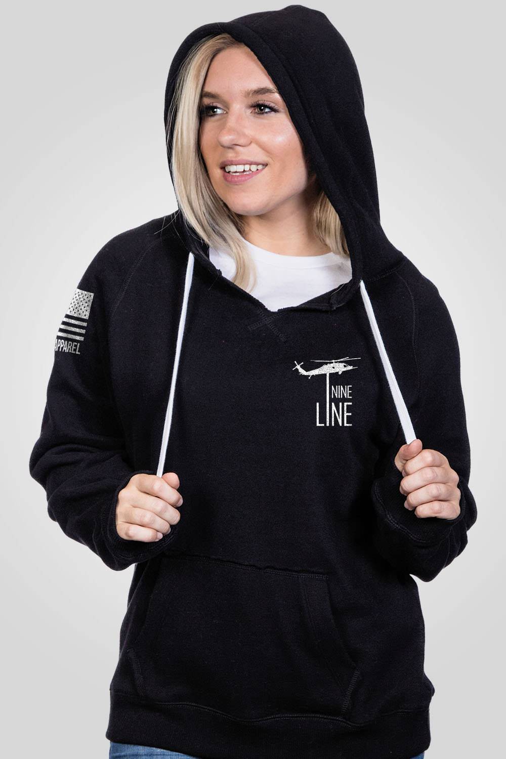 Women's V-Neck Hoodie - Strong