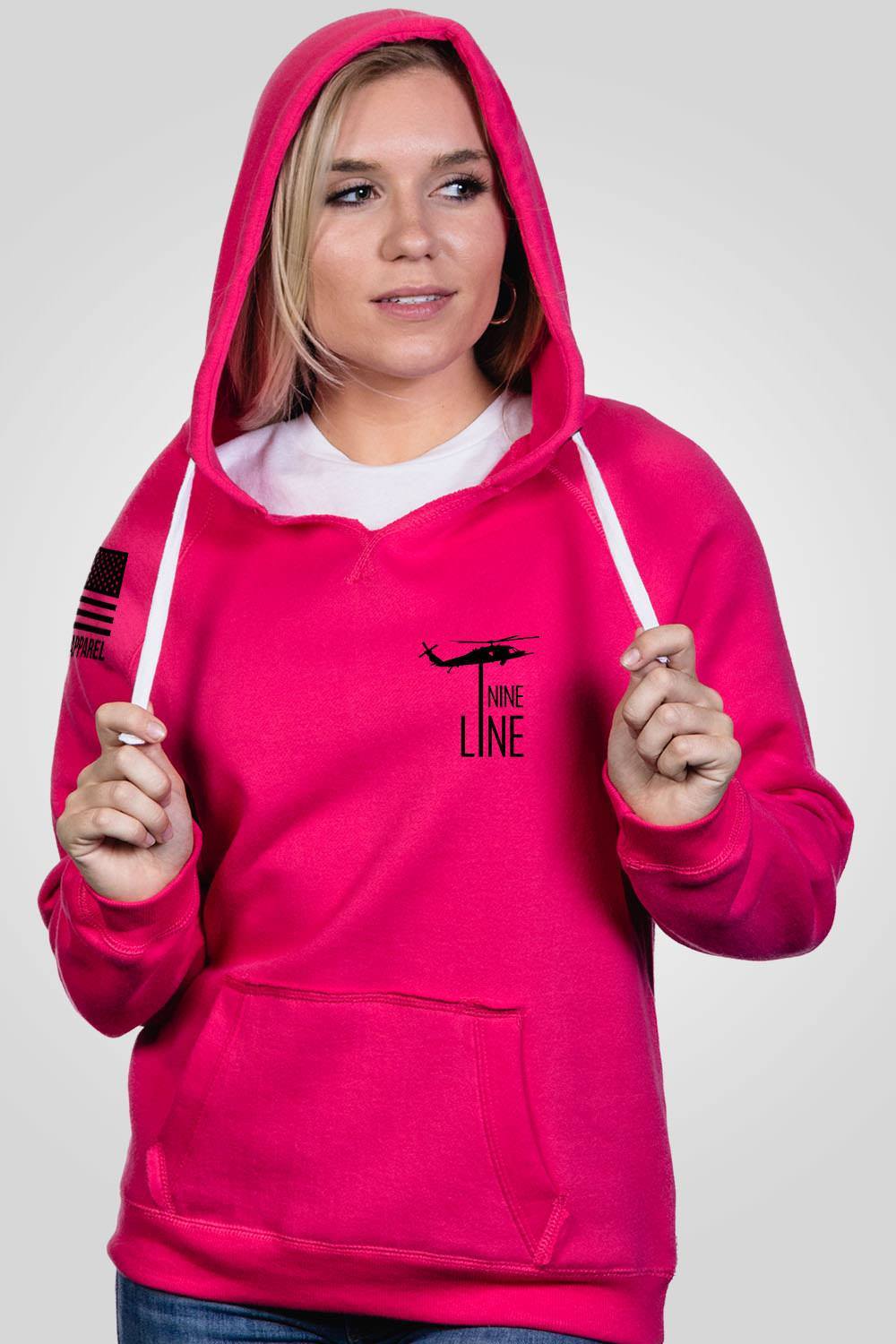 Women's V-Neck Hoodie - Strong