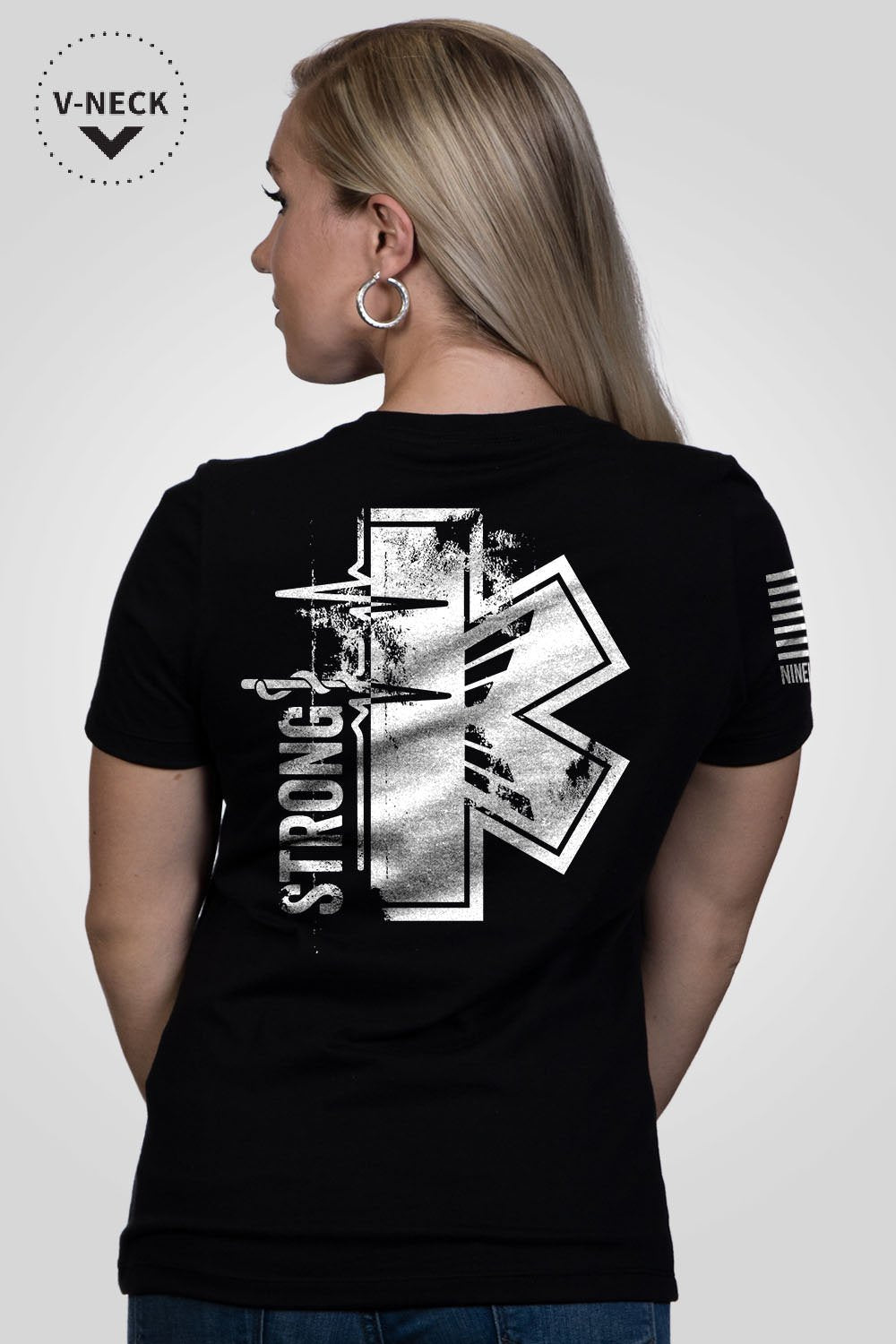 Women's Relaxed Fit V-Neck Shirt - Strong