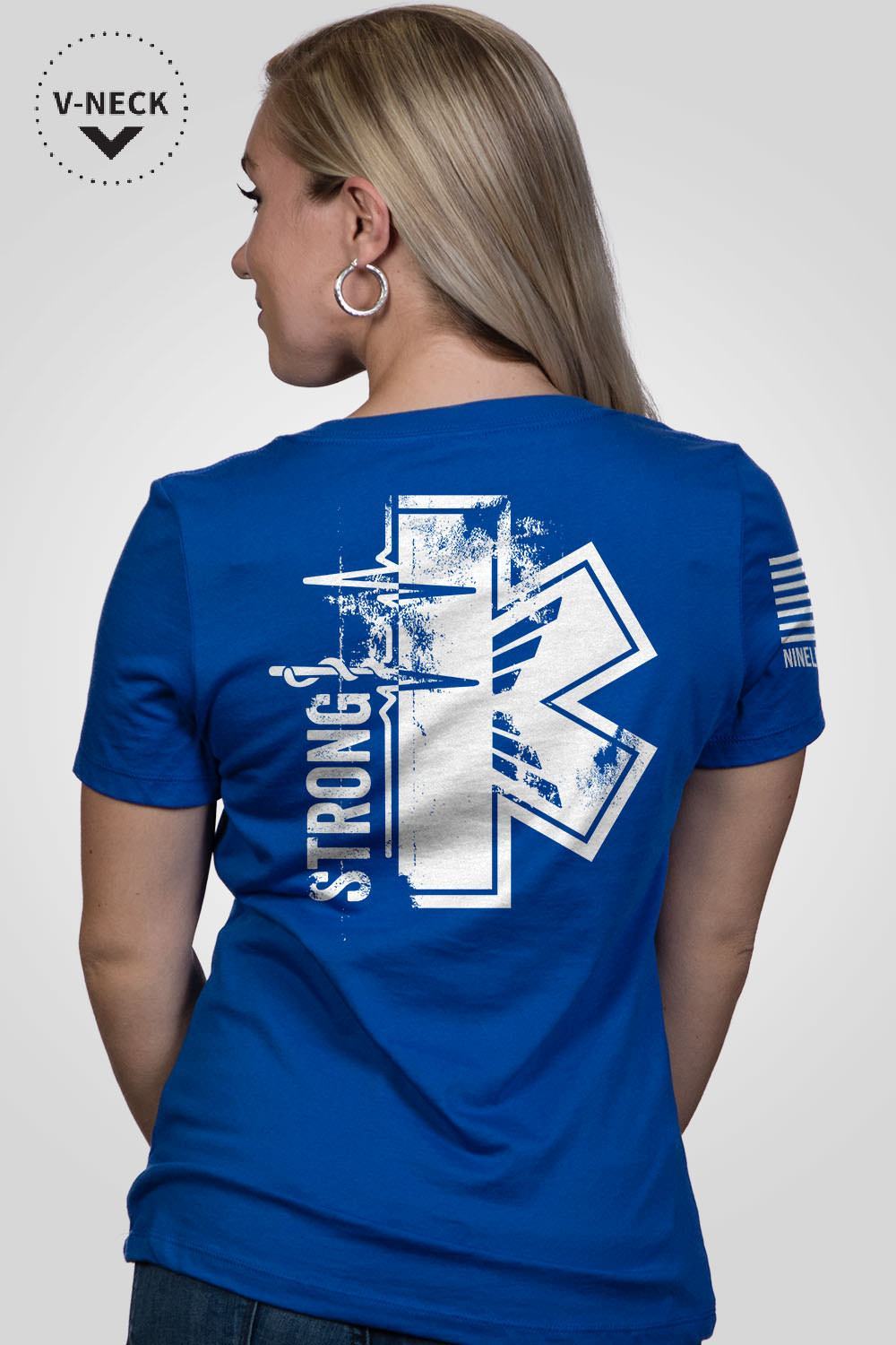 Women's Relaxed Fit V-Neck Shirt - Strong