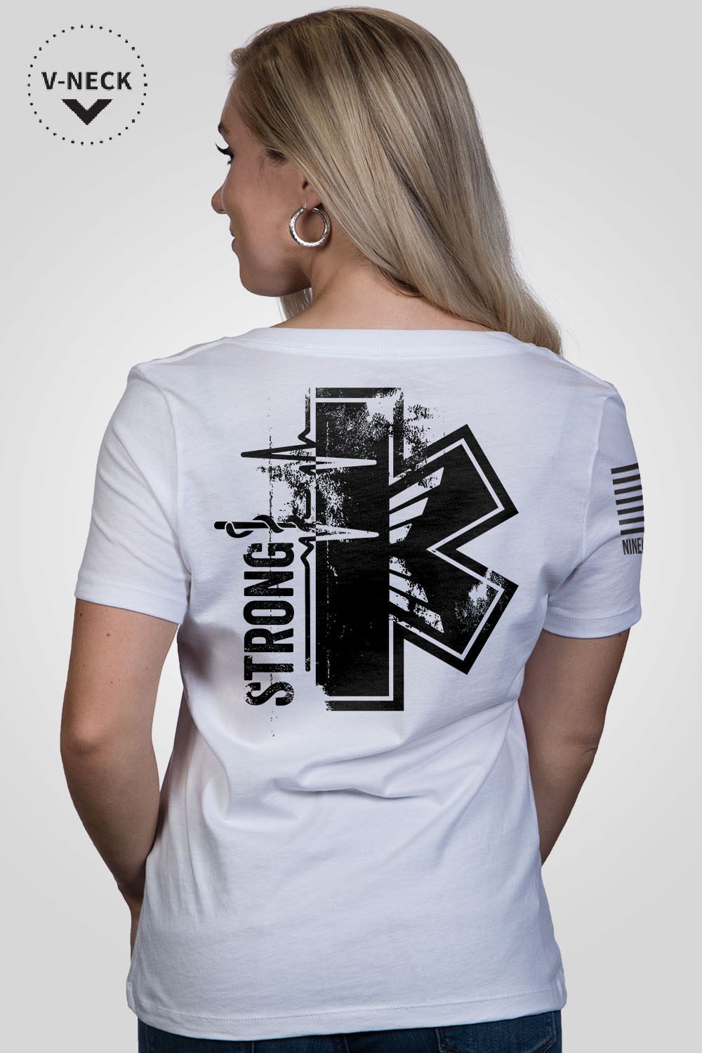 Women's Relaxed Fit V-Neck Shirt - Strong