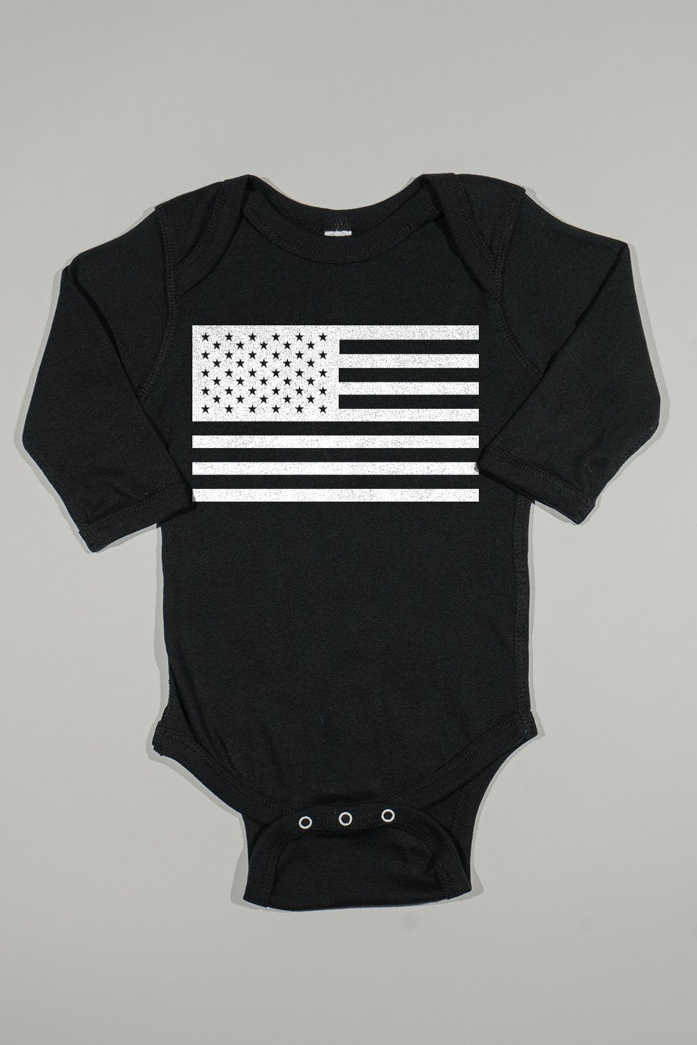 Long Sleeve Onesie - American Flag