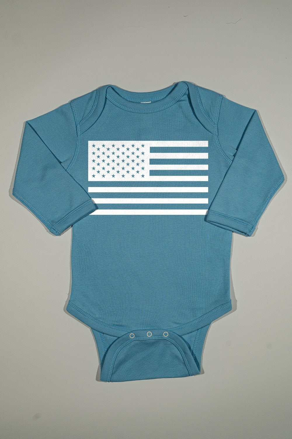 Long Sleeve Onesie - American Flag