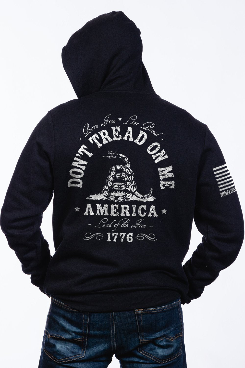 Men's Full-Zip Hoodie - Don't Tread on Me