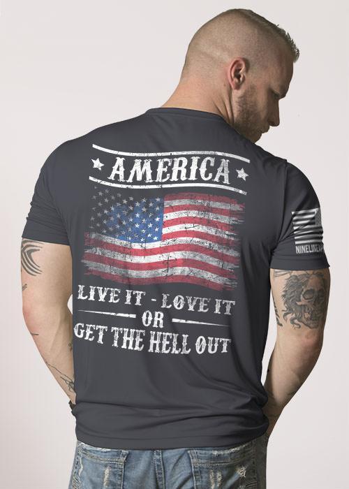 Mens Moisture Wicking T-Shirt - Get The Hell Out