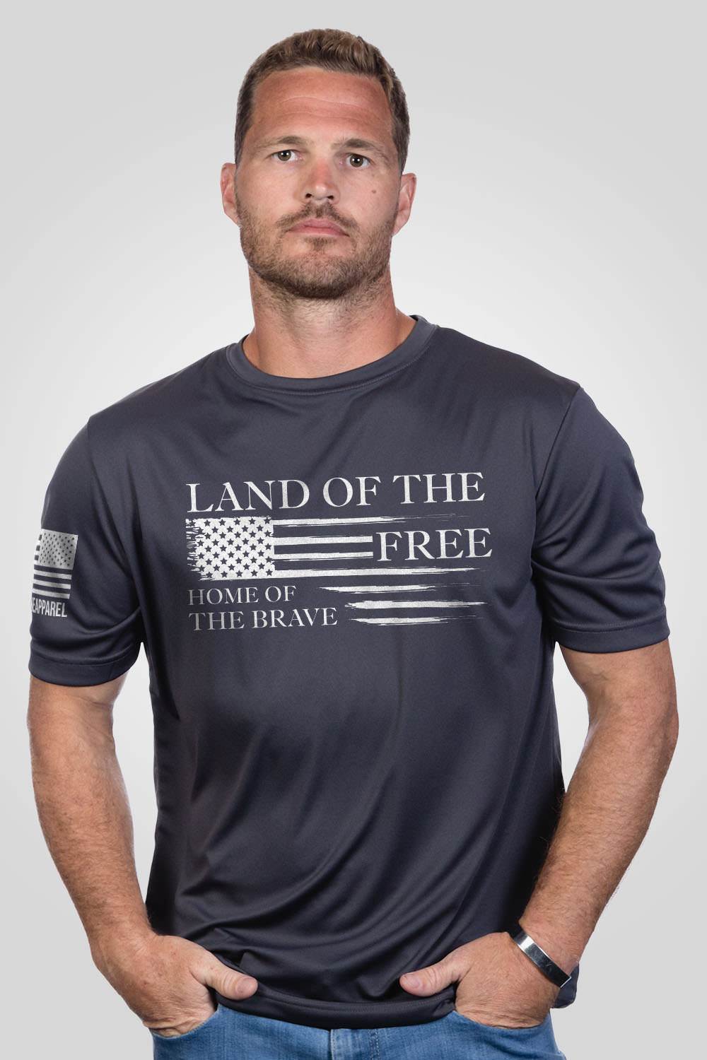 Men's Moisture Wicking T-Shirt - Home of the Brave