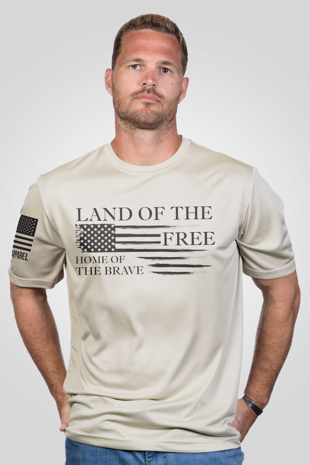 Men's Moisture Wicking T-Shirt - Home of the Brave
