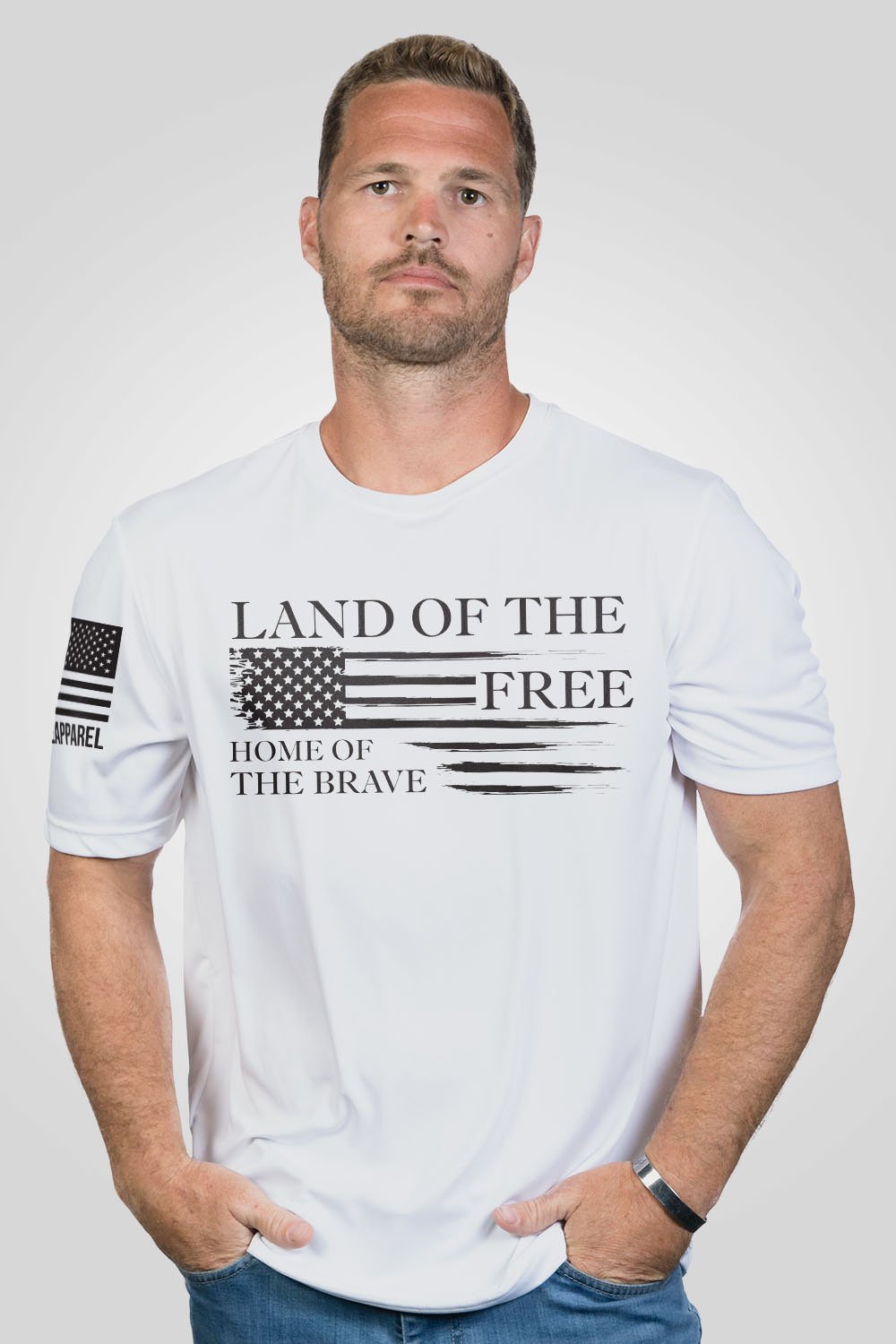 Men's Moisture Wicking T-Shirt - Home of the Brave