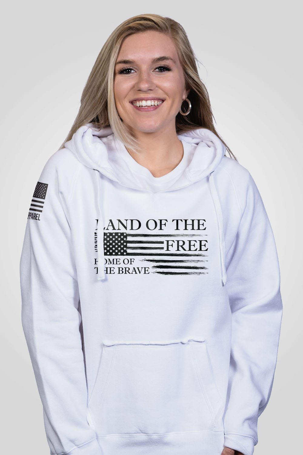 Women's V-Neck Hoodie - Home of the Brave