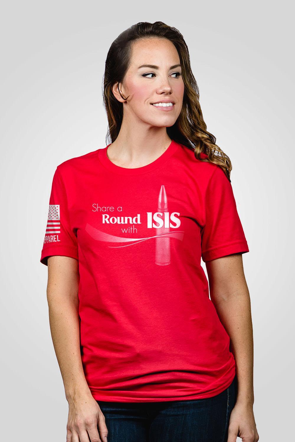 Boyfriend Fit T-Shirt - Share A Round with ISIS