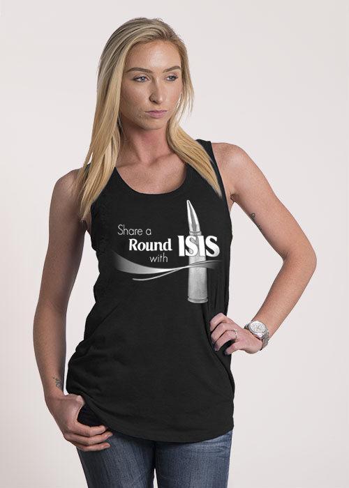 Women's Racerback Tank - Share a Round with ISIS