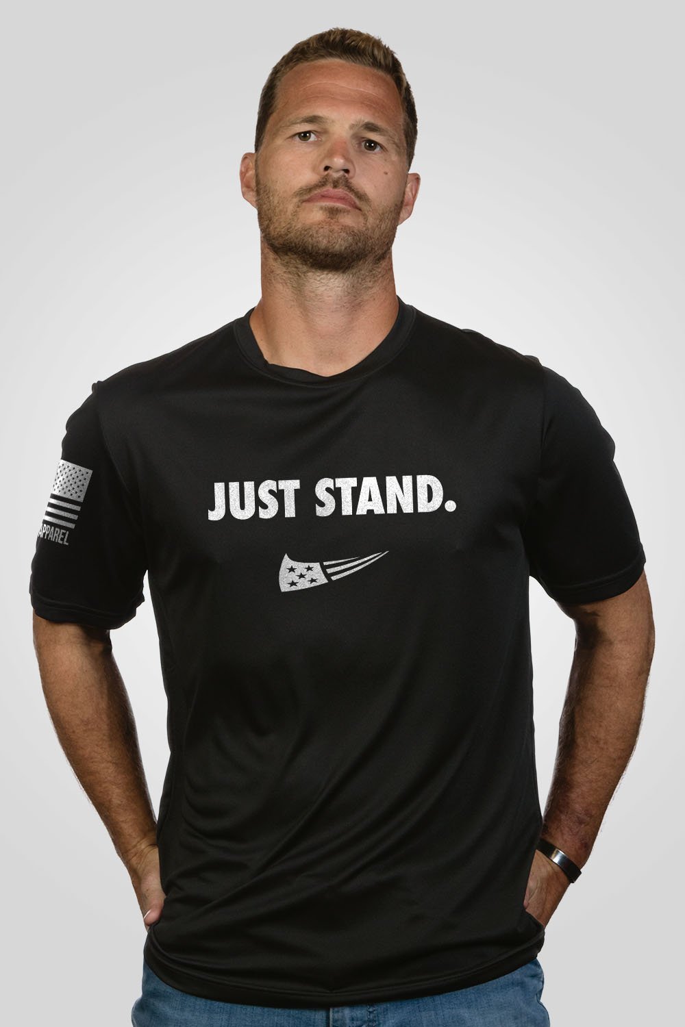 Men's Moisture Wicking T-Shirt - Just Stand
