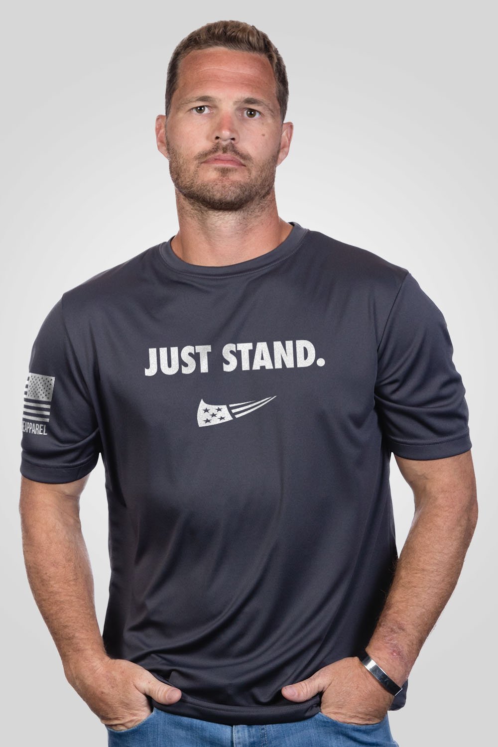 Men's Moisture Wicking T-Shirt - Just Stand