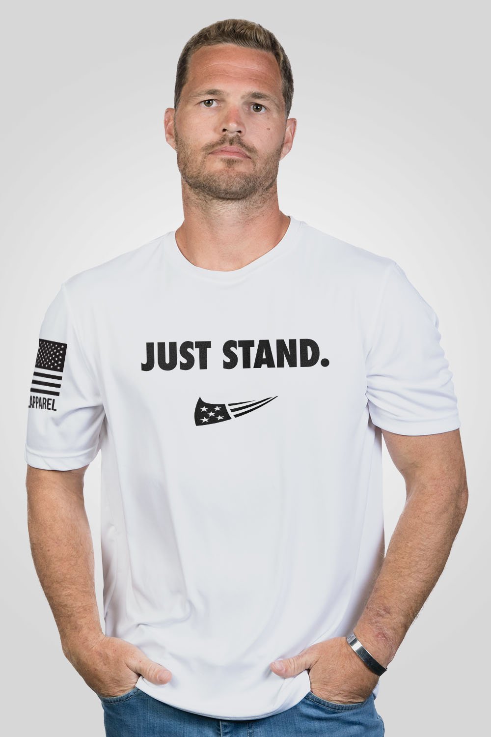 Men's Moisture Wicking T-Shirt - Just Stand