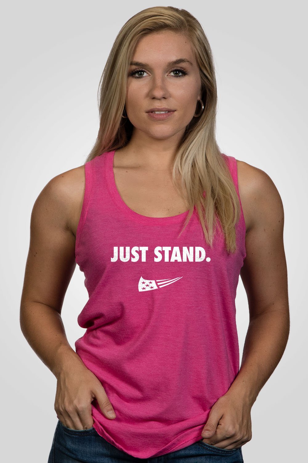 Women's Racerback Tank - Just Stand