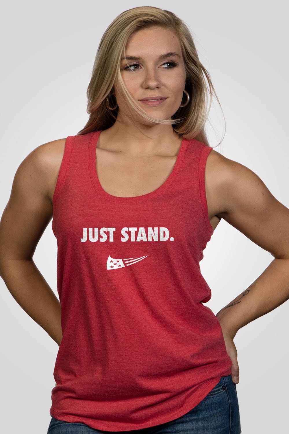Women's Racerback Tank - Just Stand