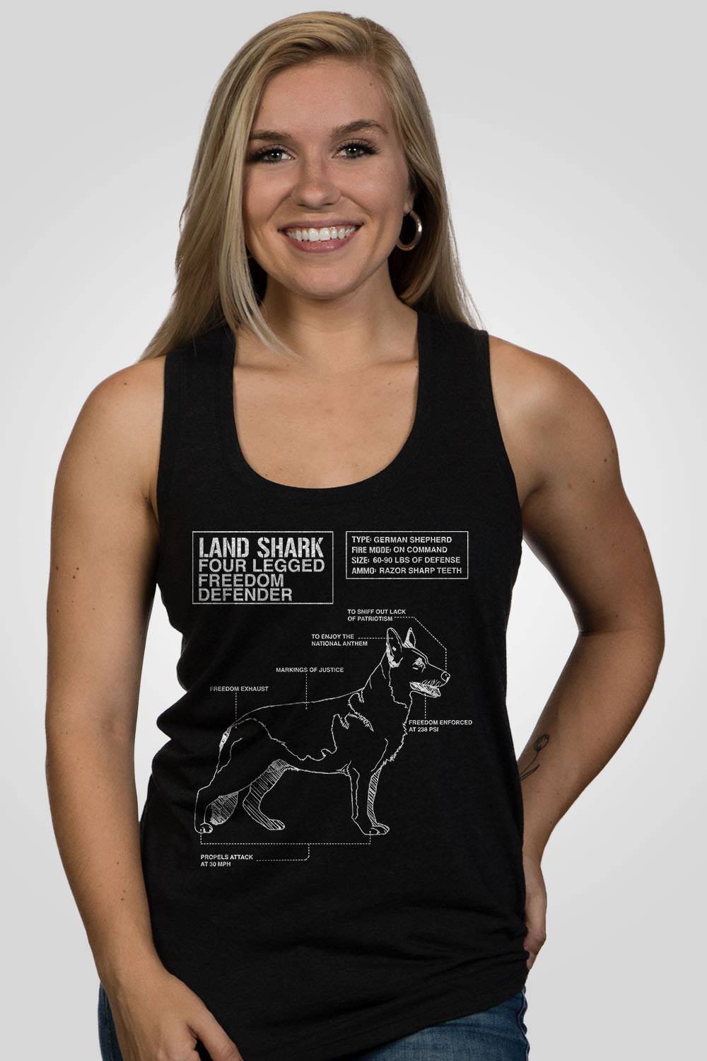 Women's Racerback Tank - Land Shark