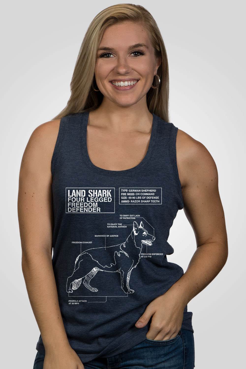 Women's Racerback Tank - Land Shark