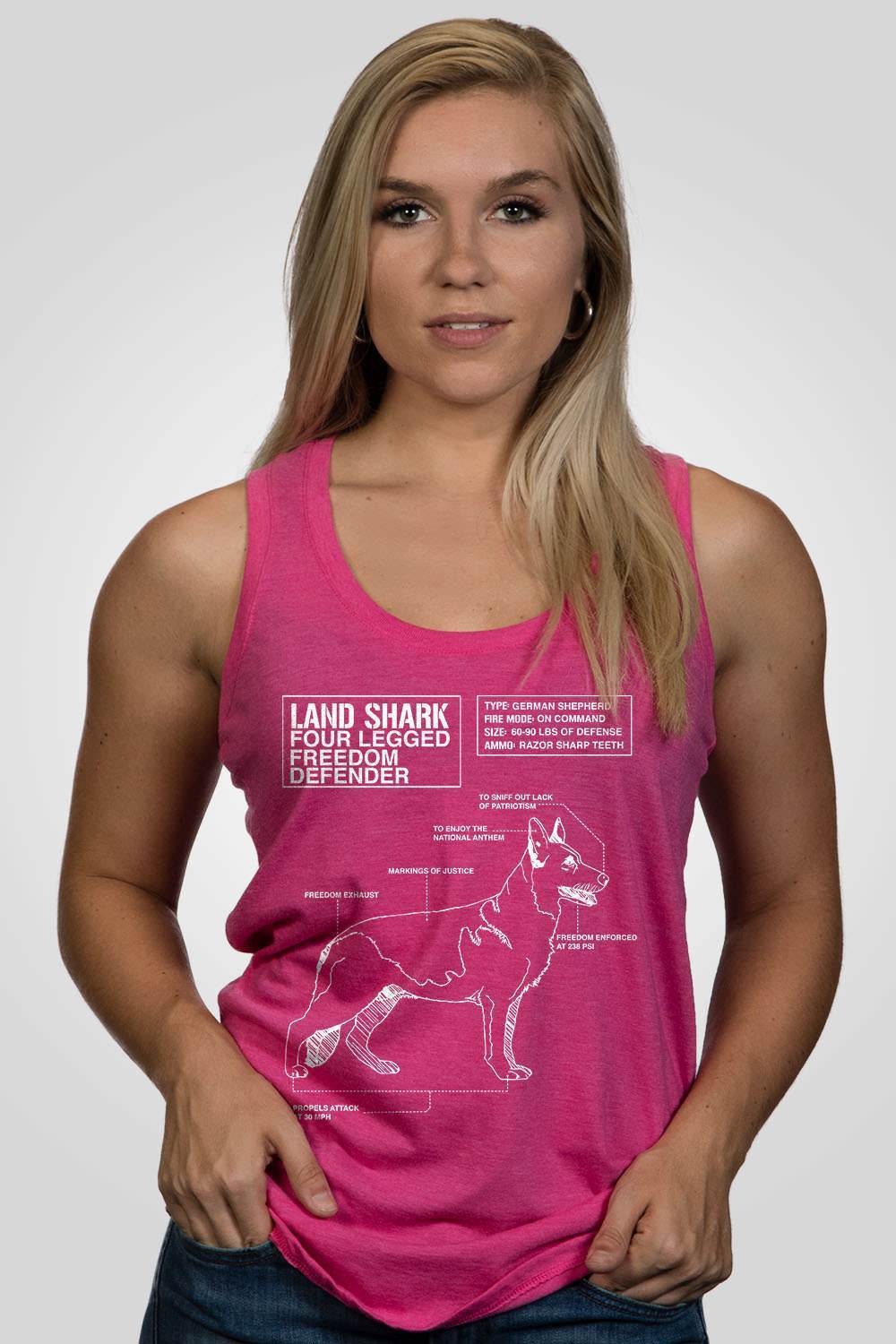 Women's Racerback Tank - Land Shark