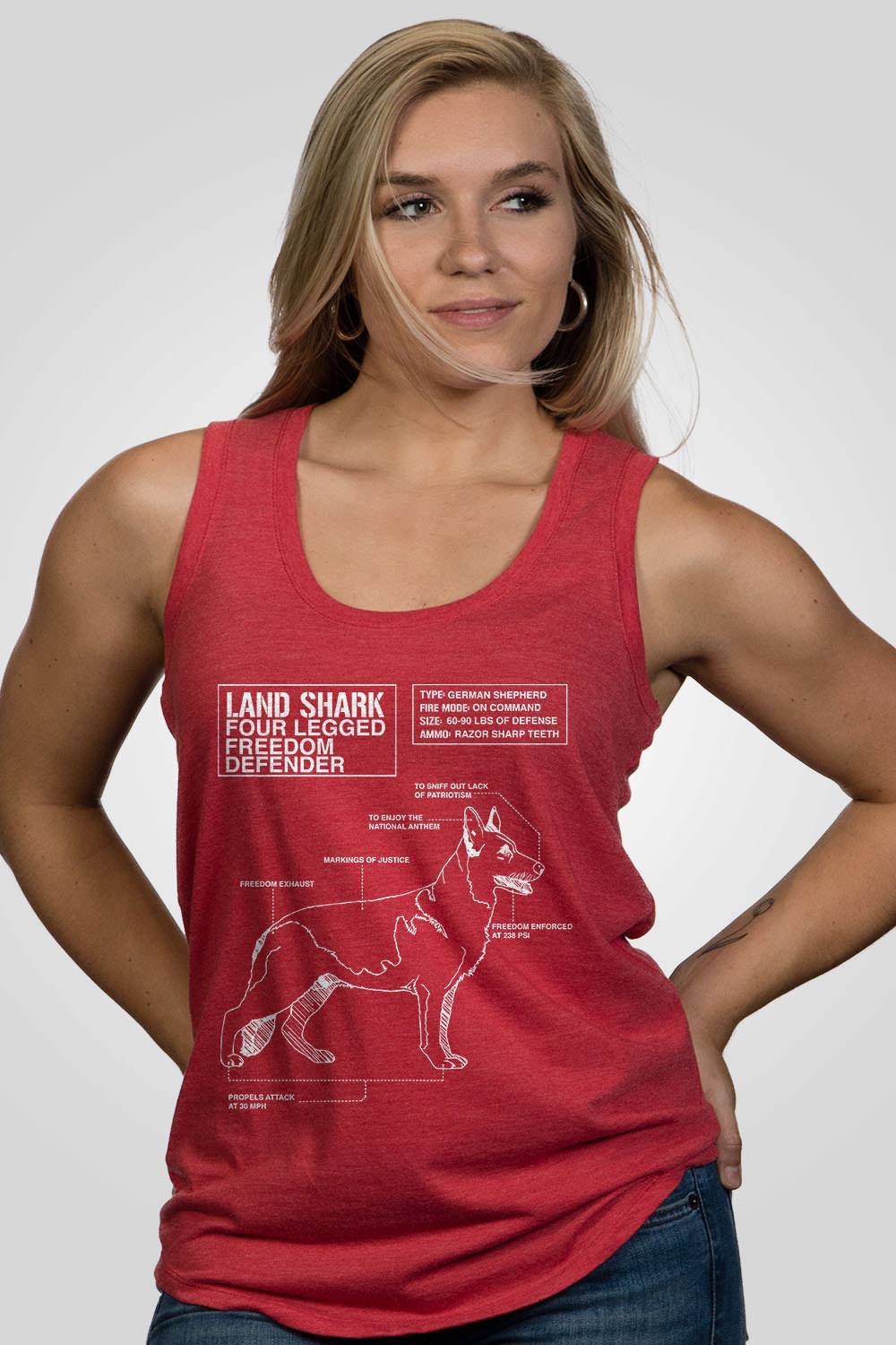 Women's Racerback Tank - Land Shark