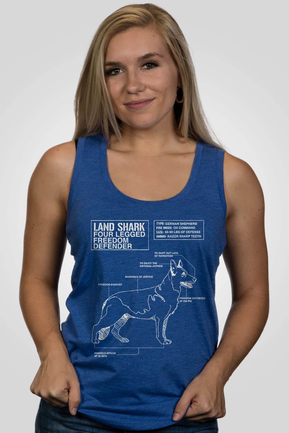 Women's Racerback Tank - Land Shark